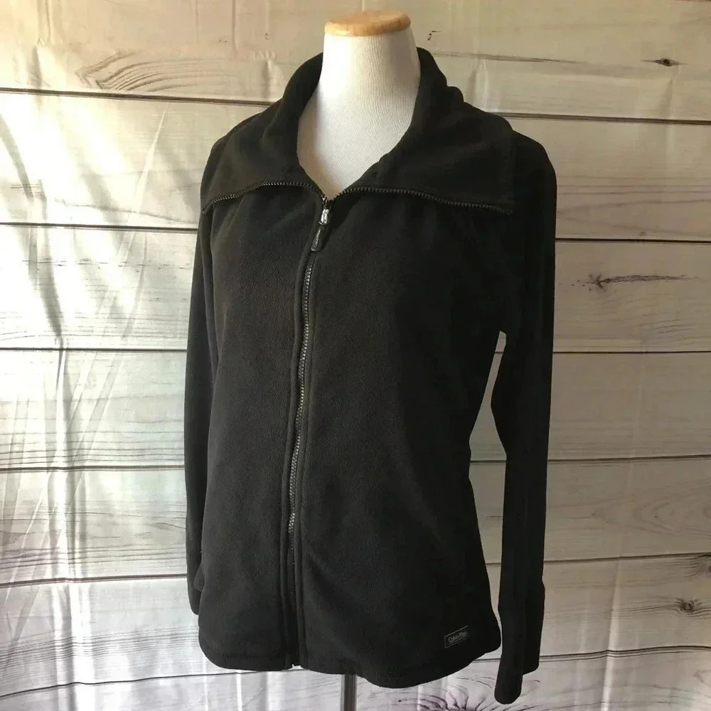 Calvin‎ Klein Performance Fleece Jacket Medium Black Zip Up